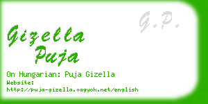 gizella puja business card